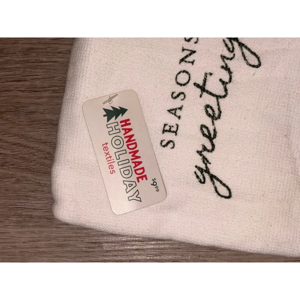 2 pack Handmade‎ Christmas Hand Towels sparkling trees NWT kitchen Hand Towel.